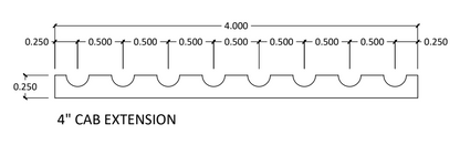 Cab Sill Extensions- 4" Wide (12ft 4in Length)